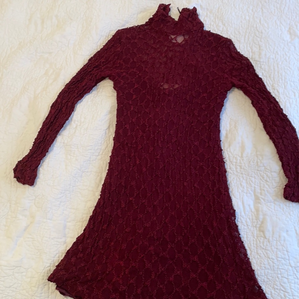 Short burgundy dress